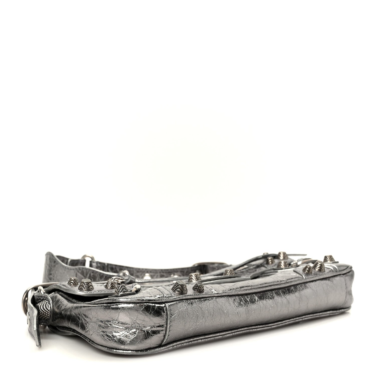 Balenciaga Metallic Agneau Arena Small Le Cagole Sling Bag Silver 4 of 10