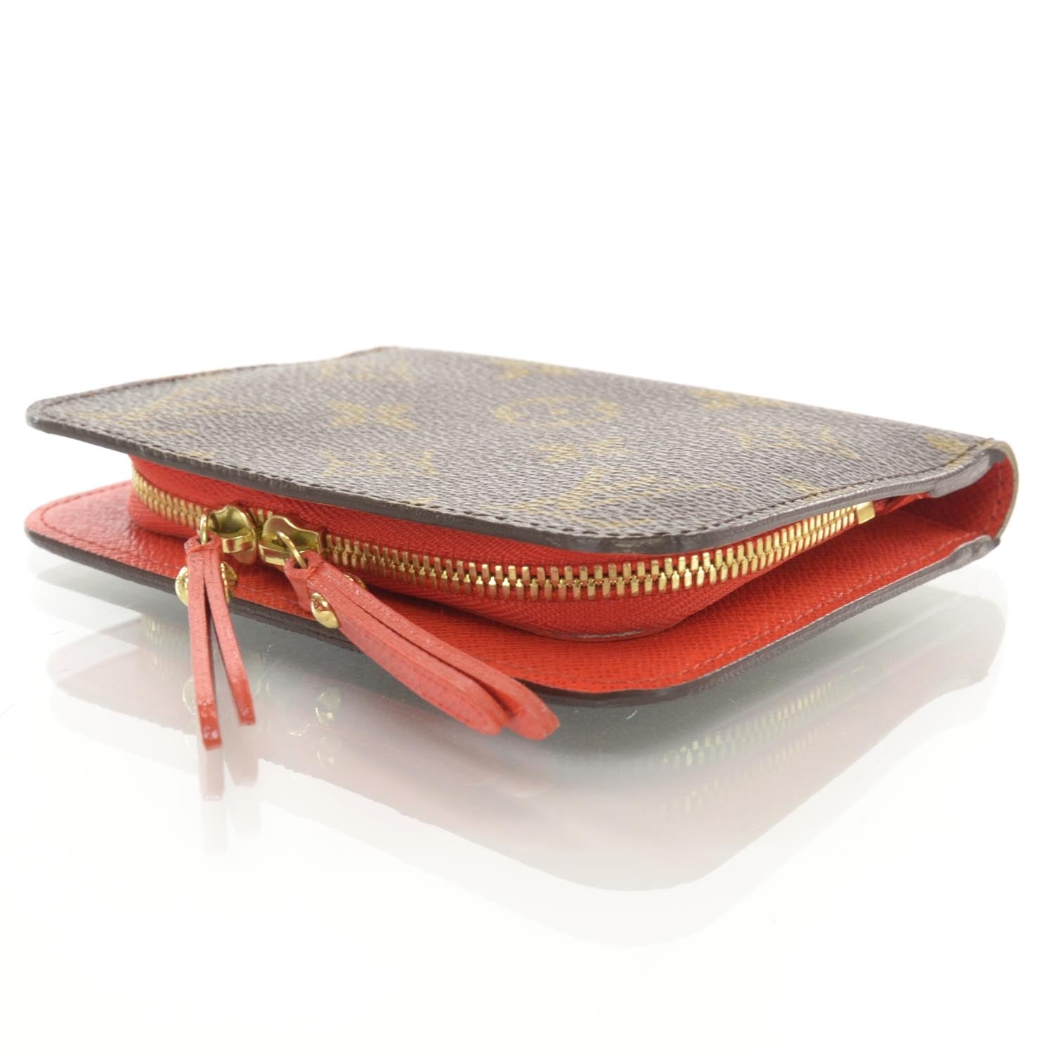 Louis Vuitton Monogram Insolite Coin Purse Wallet Red 3 of 8