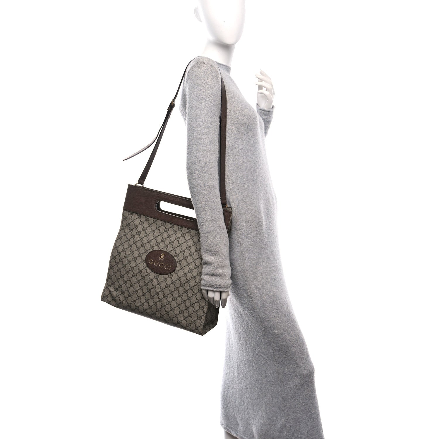 Gucci Soft GG Supreme Monogram Slip Handle Vertical Tote Beige New Acero 3 of 10