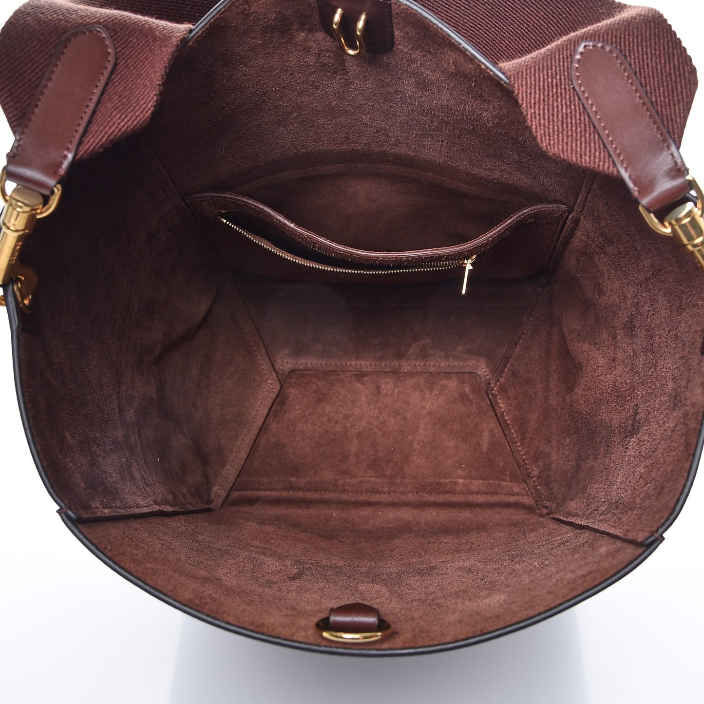 Supersoft Calfskin Sangle Bucket Bag Burgundy