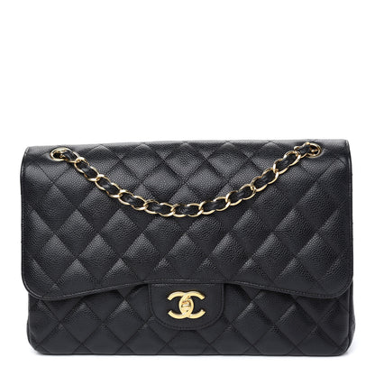 Chanel Caviar Quilted Jumbo Double Flap Black 1 of 8
