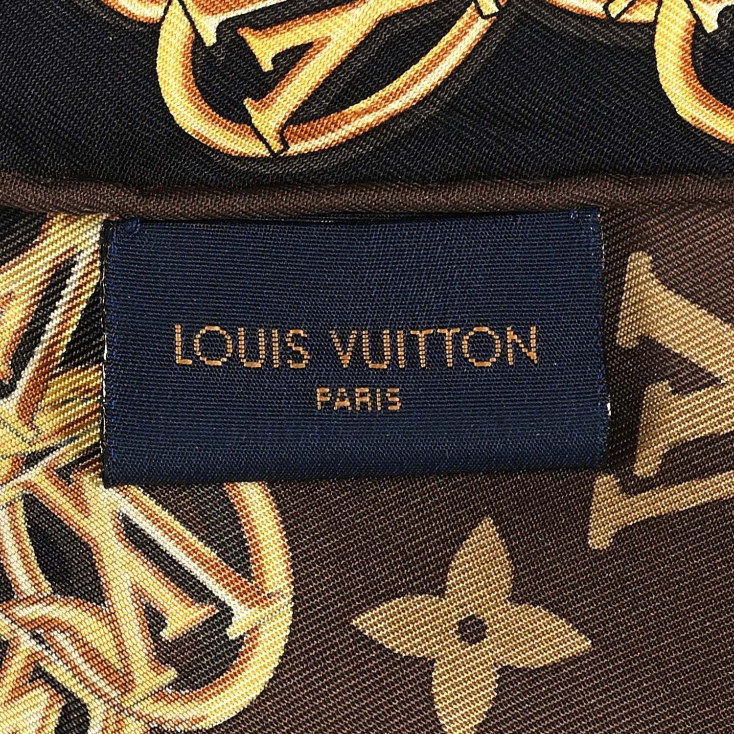 Louis Vuitton Silk Monogram Forever Square Scarf Brown 3 of 3