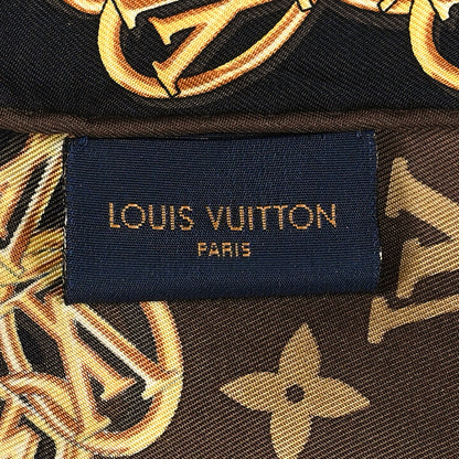 Louis Vuitton Silk Monogram Forever Square Scarf Brown 3 of 3