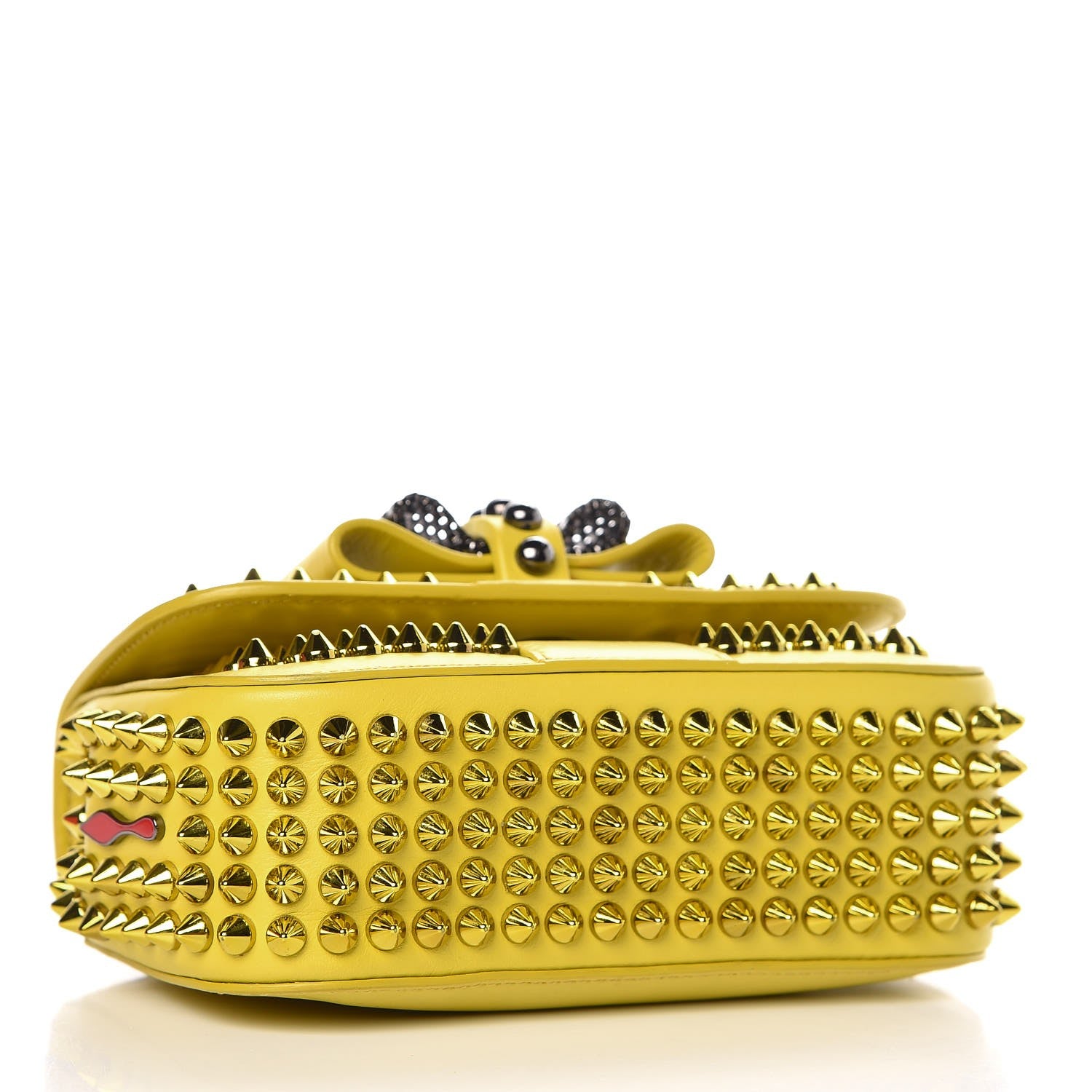 Christian Louboutin Calfskin Spikes Mini Sweety Charity Crossbody Bag Mimosa 4 of 12