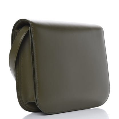 Celine Box Calfskin Classic Box Medium Flap Bag Army Green 3 of 9