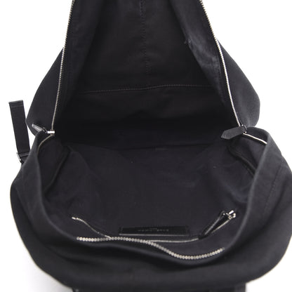 Balenciaga Calfskin Canvas Navy Backpack Black 4 of 16