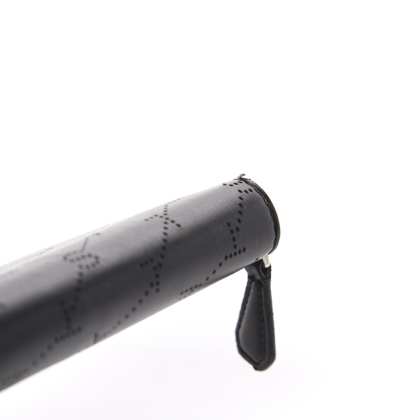 Eco Alter Nappa Perforated Logo Zip Wallet Black