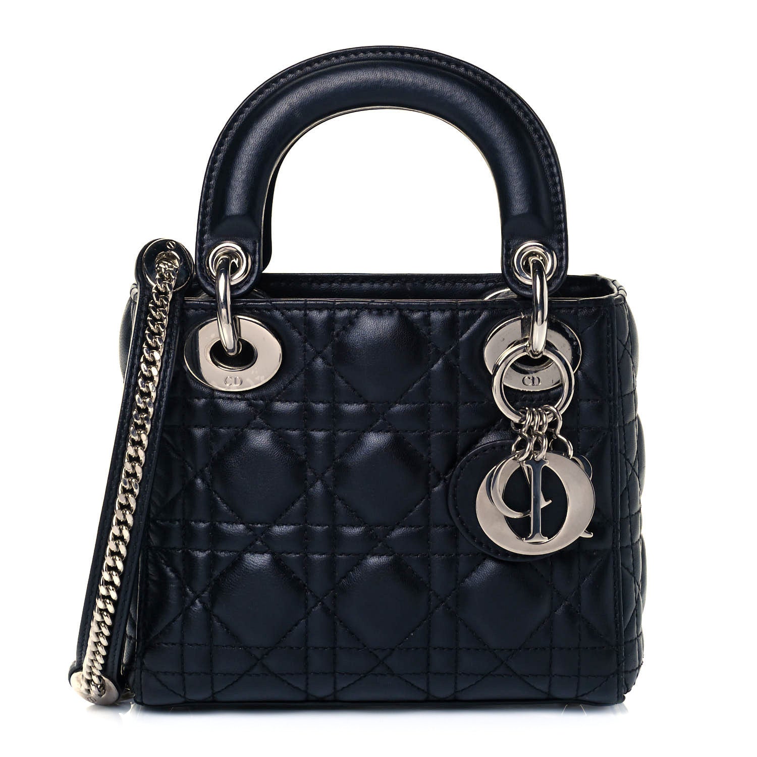 Christian Dior Lambskin Cannage Mini Lady Dior Black 1 of 11