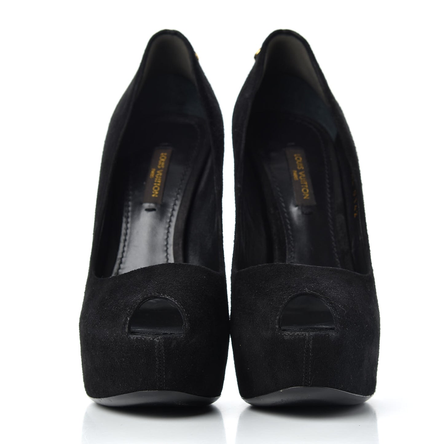 Suede Oh Really Peep Toe Pumps 35 Black