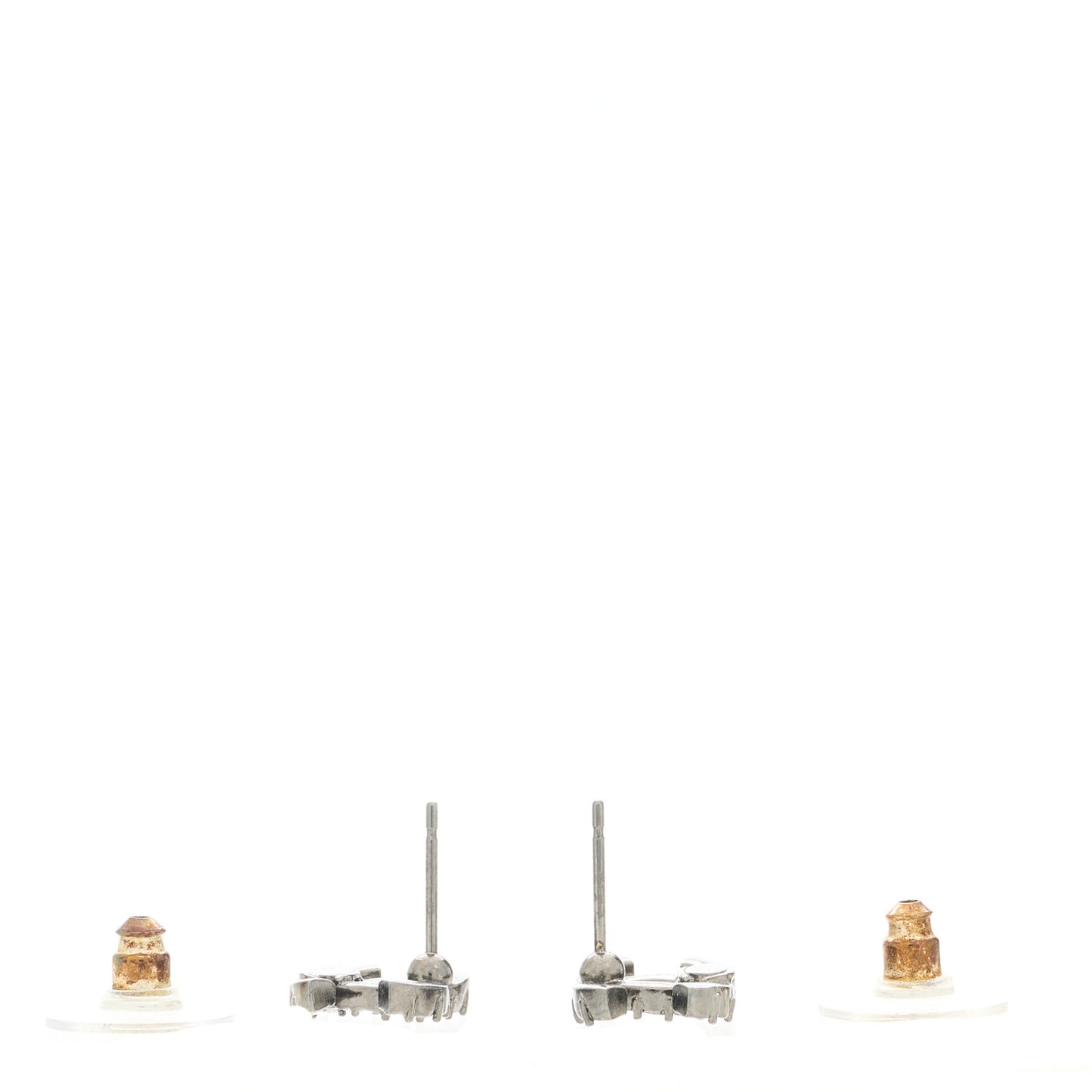 Crystal Mini CC Earrings Silver