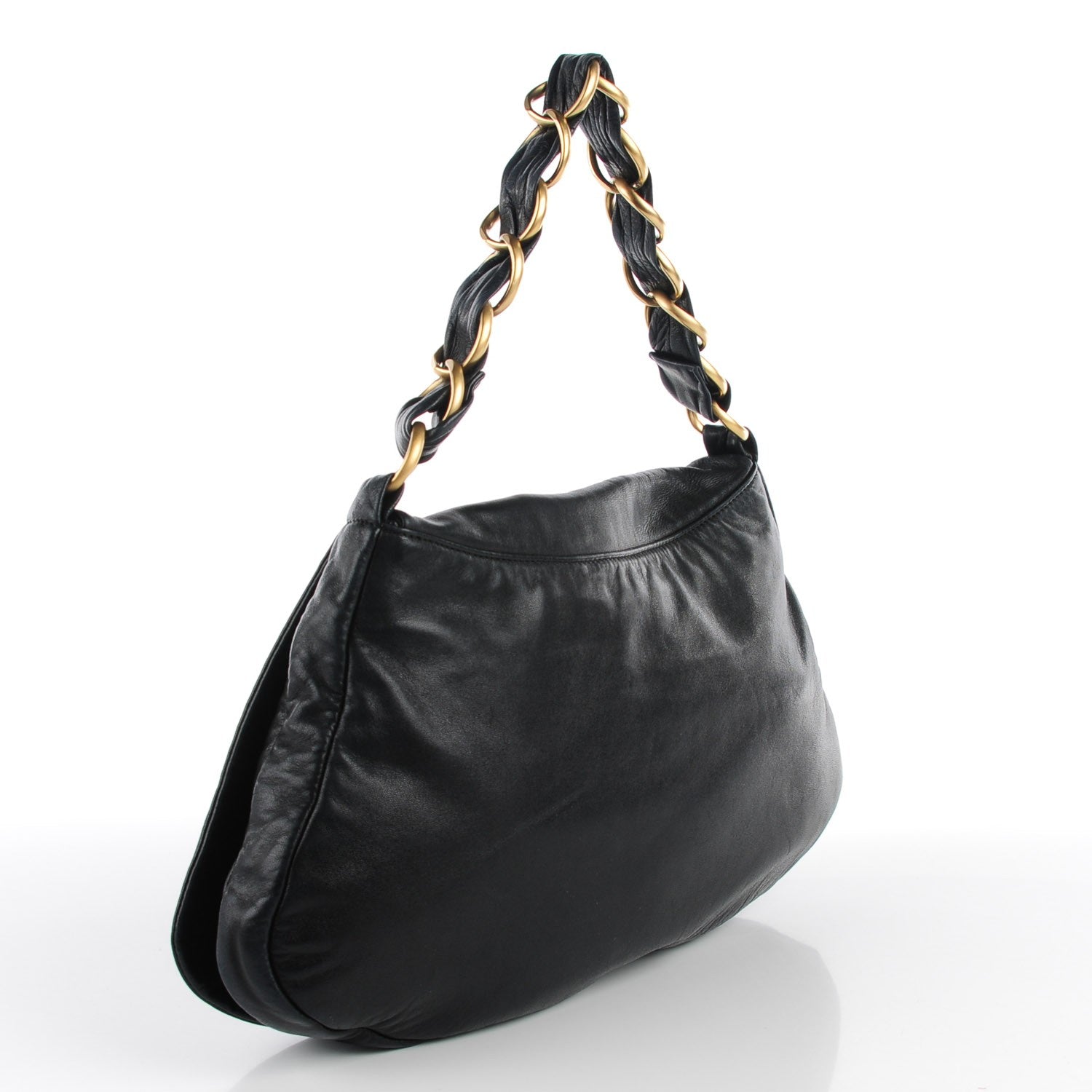 Chanel Lambskin Flap Shoulder Bag Black 3 of 8