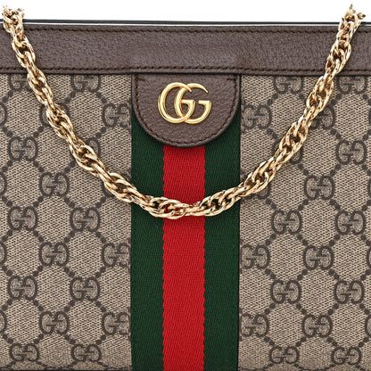 Gucci GG Supreme Monogram Web Small Ophidia Chain Shoulder Bag Brown 8 of 10