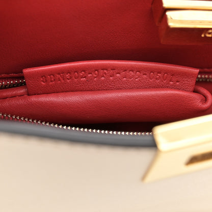 Fendi Vitello Tahiti Burro Bi-Color Medium Peekaboo Iconic Essentially Satchel Camelia Fragola Dark Blue 8 of 11