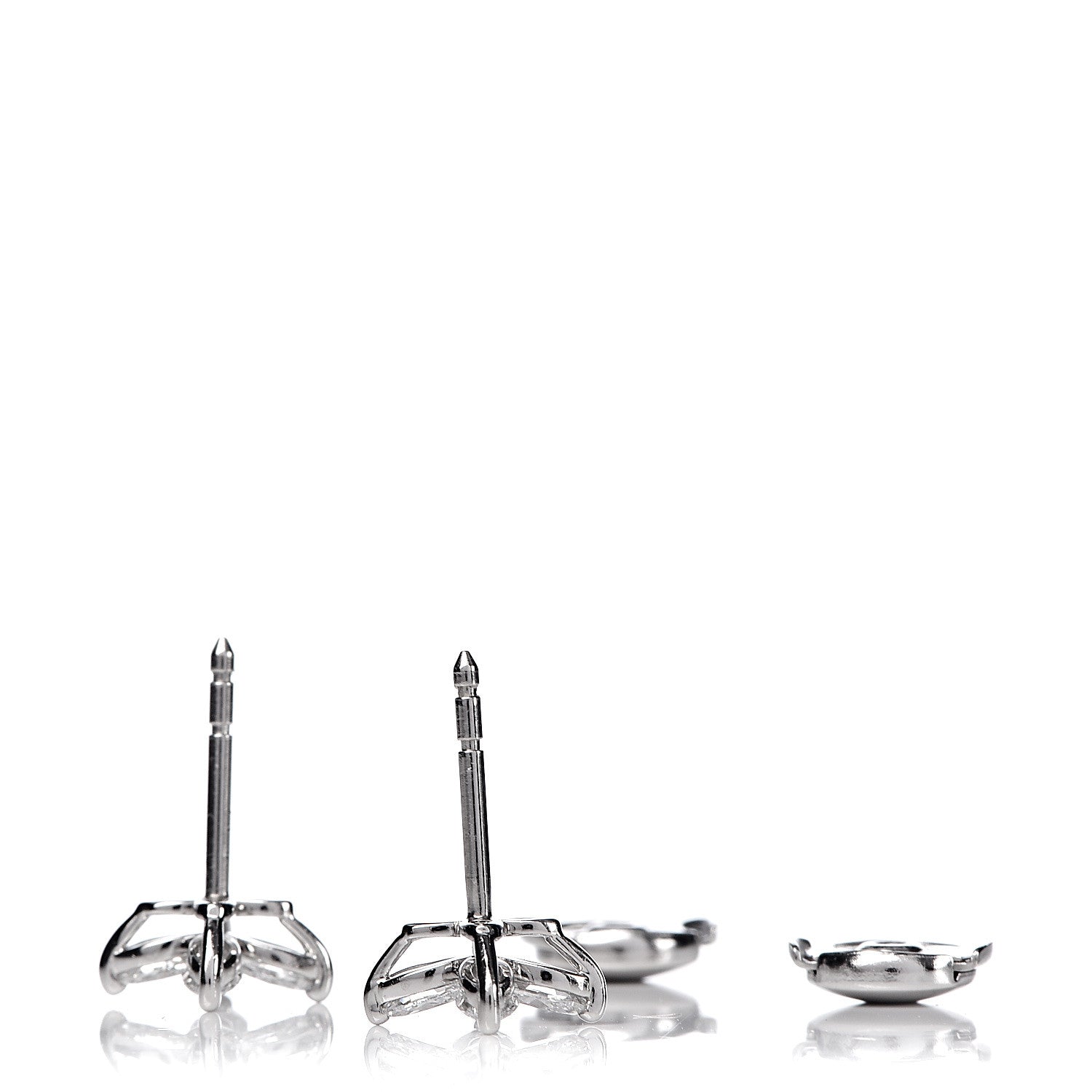 Tiffany Platinum Diamond .64ct Small Victoria Earrings 3 of 5