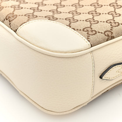 Gucci Monogram Dollar Calfskin Mini Bree Messenger Bag Beige Ebony Avoire 10 of 10