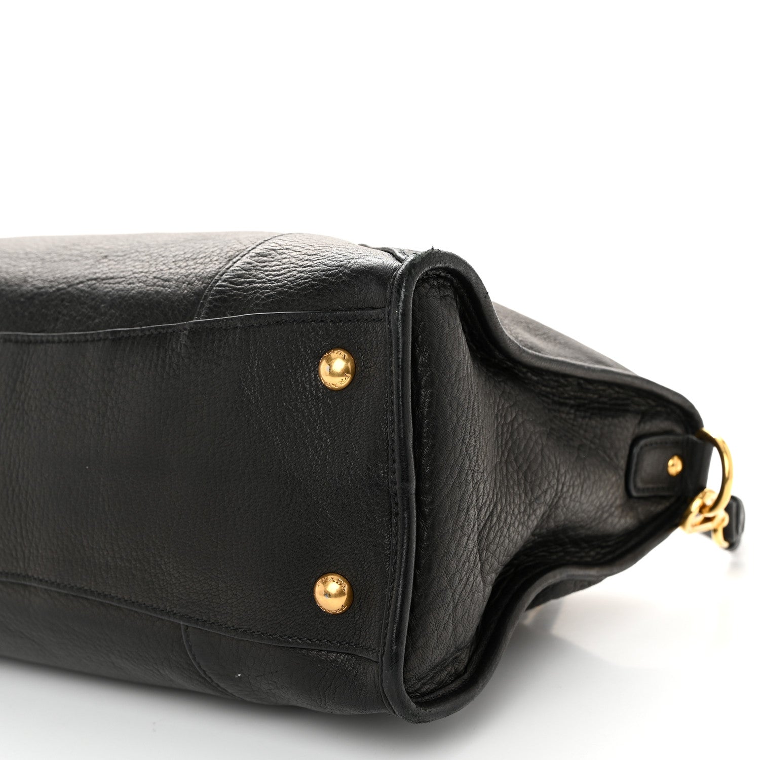 Prada Vitello Daino Shopping Satchel Black 10 of 11