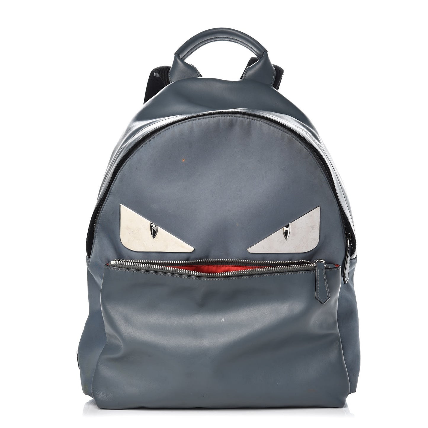 Nylon Vitello Liberty Metal Monster Eyes Rounded Backpack Tempesta