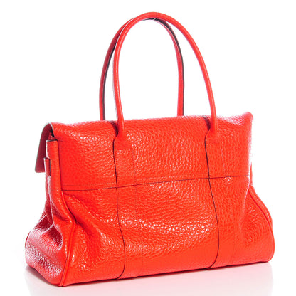 Mulberry Shiny Grain Bayswater Satchel Flame 3 of 9