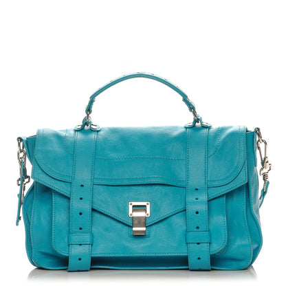Proenza Schouler Lambskin Medium PS1 Satchel Turquoise 1 of 8
