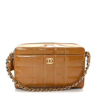 Chanel Patent Quilted Chocolate Bar Beige 1 of 10