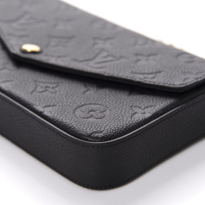 Louis Vuitton Empreinte Pochette Felicie Chain Wallet Black 7 of 10