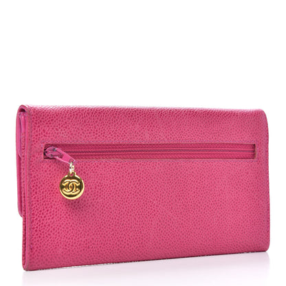 Chanel Caviar Timeless CC Wallet Dark Fuchsia 3 of 9