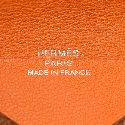 Hermes Barenia Verso Calvi Card Case Fauve Orange Poppy 8 of 13