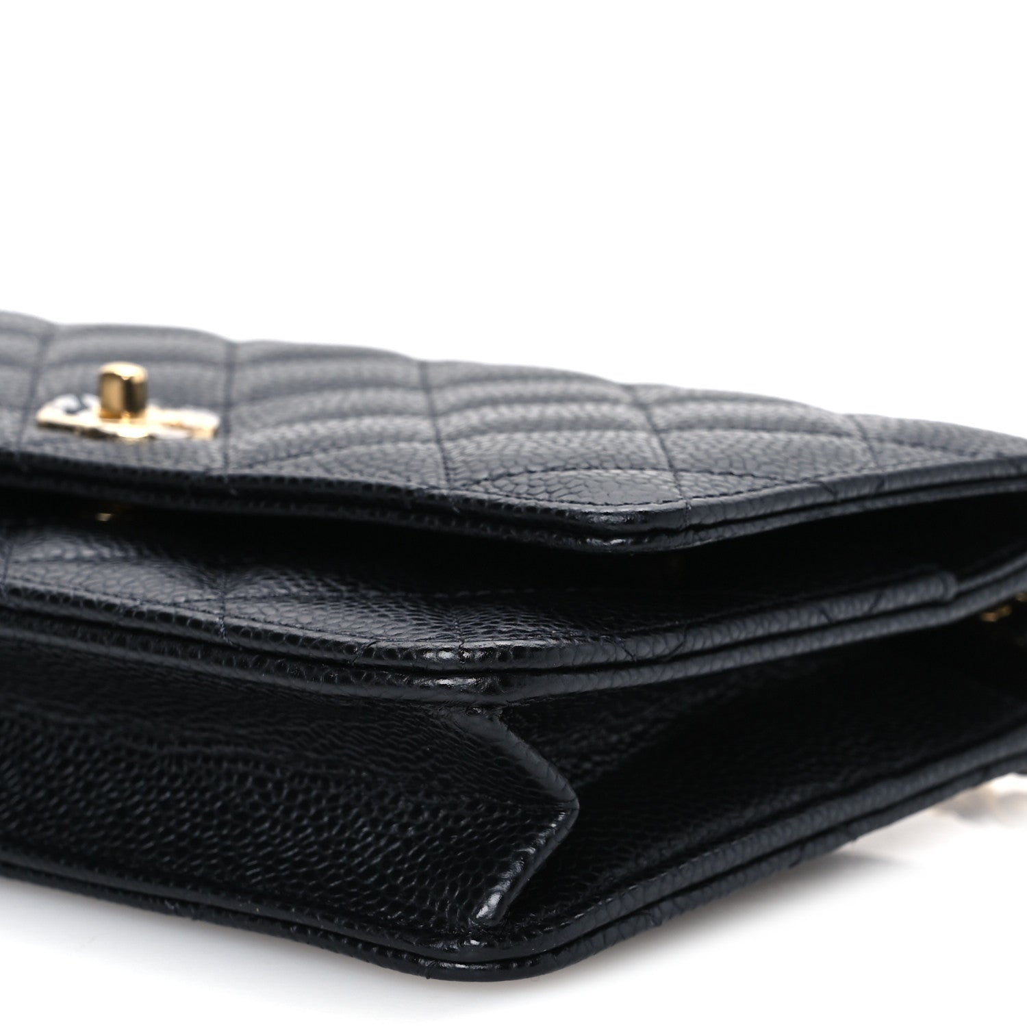 Chanel Caviar Quilted CC Turnlock Wallet On Chain WOC Black 11 of 12