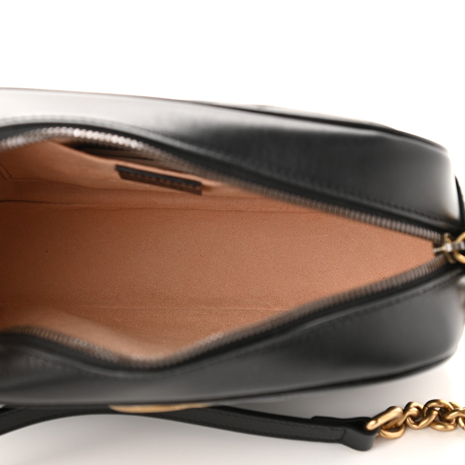 Gucci Calfskin Matelasse Small GG Marmont Chain Shoulder Bag Black 5 of 11
