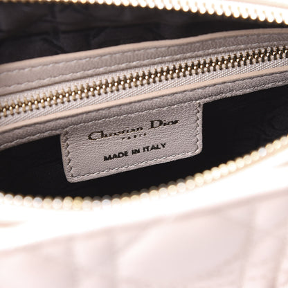 Christian Dior Lambskin Cannage Medium Lady Dior Beige 9 of 12
