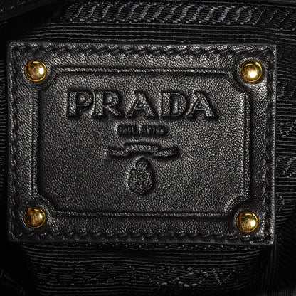 Prada Tessuto Nylon Origami Pleated Handbag Nero Black 9 of 9