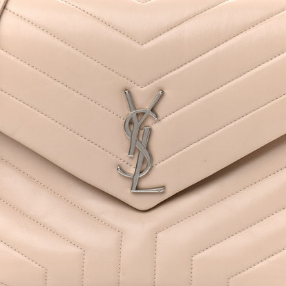 Saint Laurent Calfskin Y Quilted Monogram Medium Loulou Chain Satchel Rose Antic 9 of 16