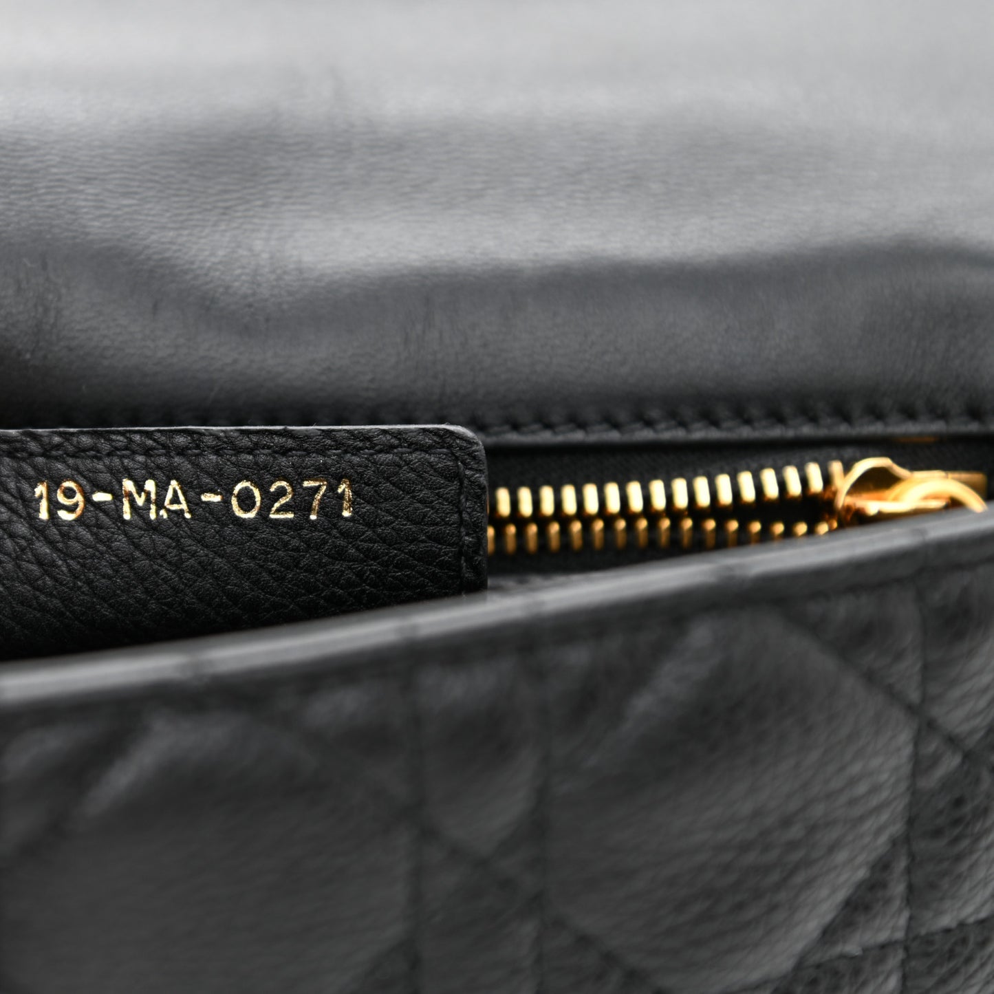 Calfskin Cannage Small Caro Bag Black