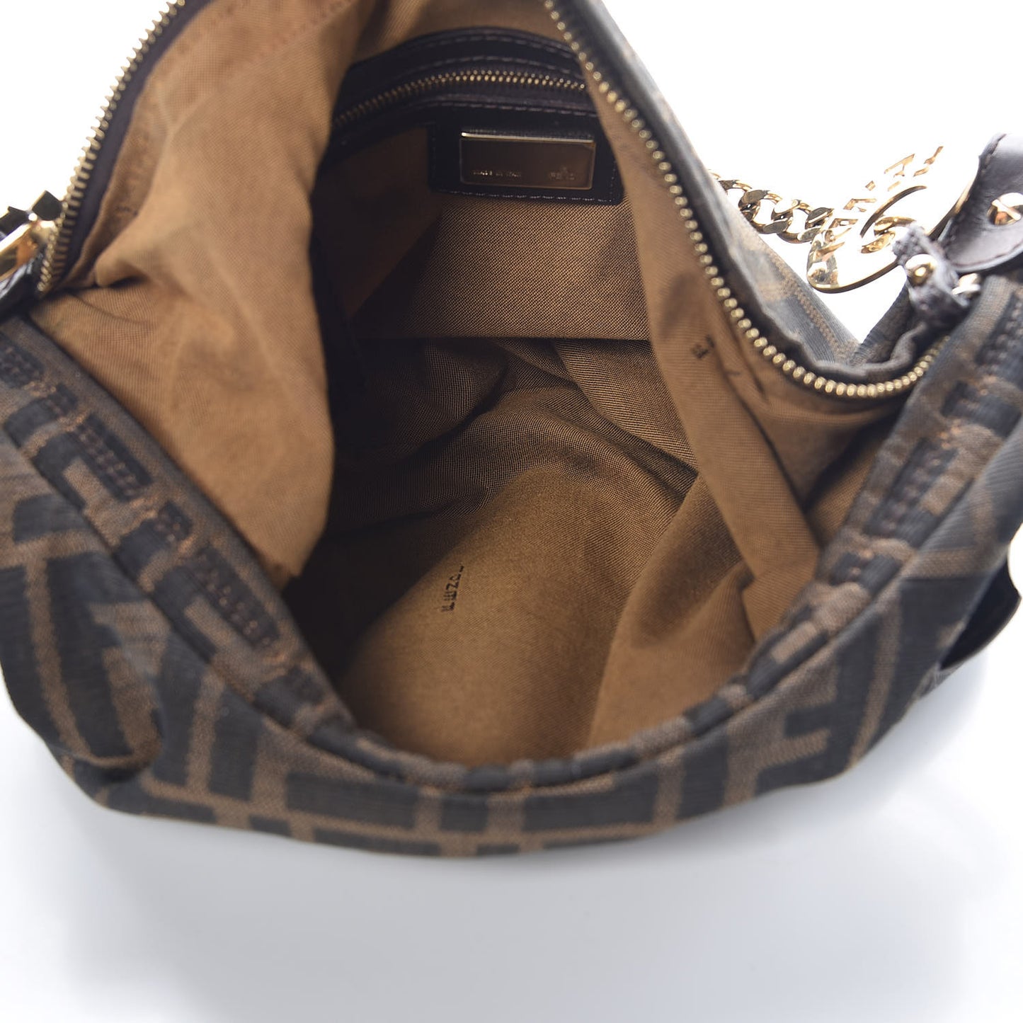 Zucca Small Chef Chain Hobo Tobacco