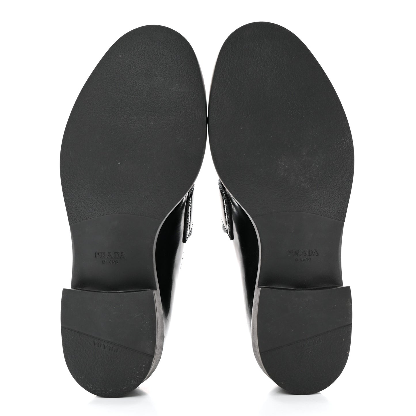 Spazzolato Metal Triangle Logo 50mm Loafers 41 Black