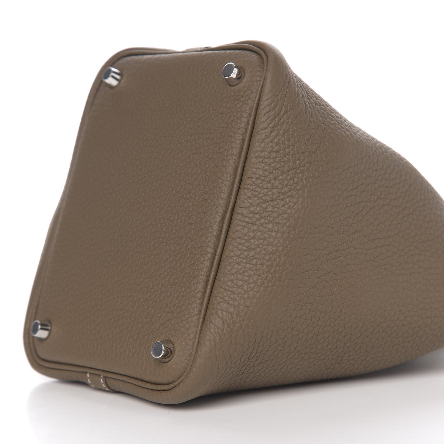Taurillon Clemence Matte Alligator Picotin Lock Touch 18 PM Etoupe
