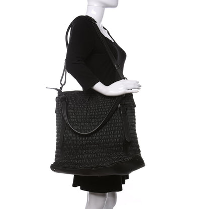 Burberry Calfskin Ruched Tote Green 2 of 13