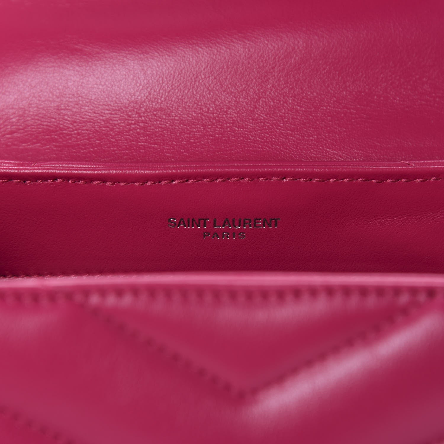 Saint Laurent Calfskin Y Quilted Monogram Toy Loulou Crossbody Bag Freesia 9 of 11