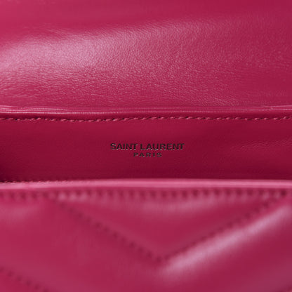 Saint Laurent Calfskin Y Quilted Monogram Toy Loulou Crossbody Bag Freesia 9 of 11