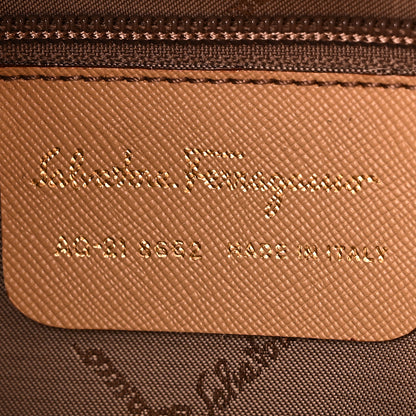 Salvatore Ferragamo Hammered Calfskin Trifolio Shoulder Bag Sand 6 of 10