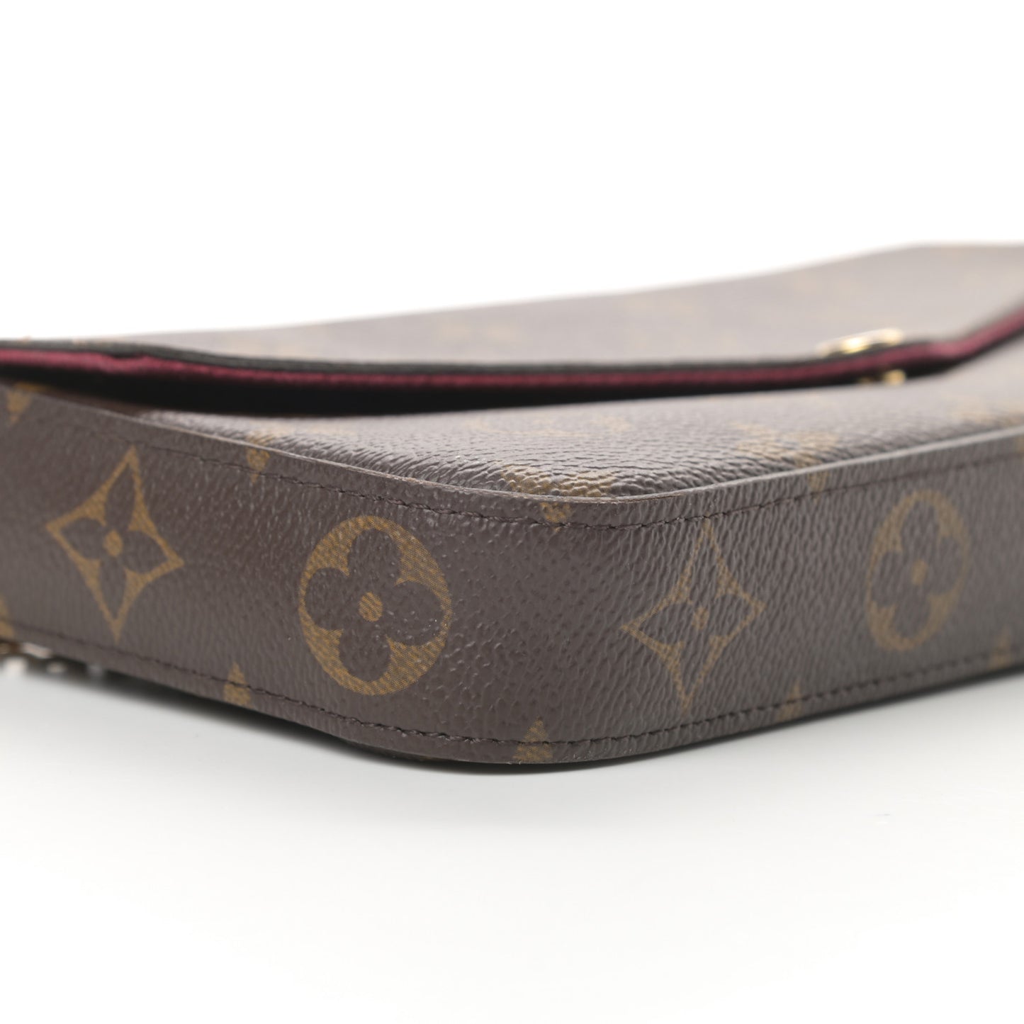 Monogram Pochette Felicie Chain Wallet Fuchsia