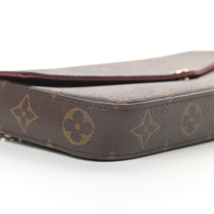 Louis Vuitton Monogram Pochette Felicie Chain Wallet Fuchsia 12 of 20