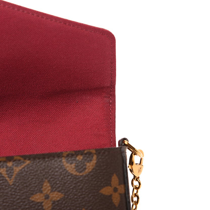 Louis Vuitton Monogram Pochette Felicie Chain Wallet Fuchsia 6 of 11