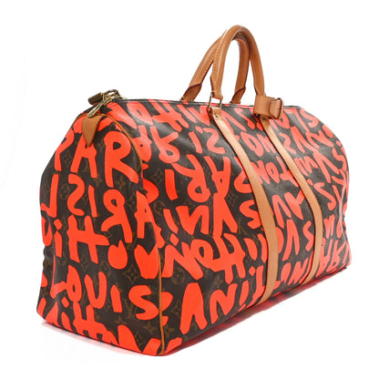 Louis Vuitton Monogram Graffiti Keepall 50 Orange 2 of 11