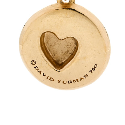 David Yurman 18K Yellow Gold Diamond SY Heart Amulet Pendant 4 of 5