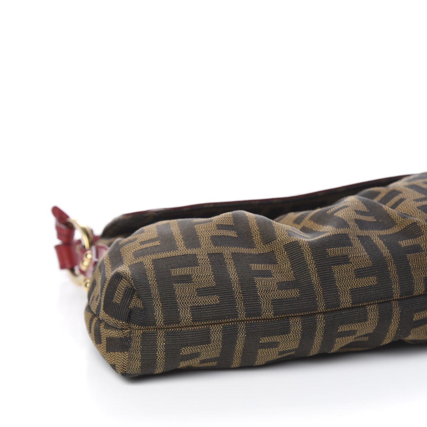 Zucca Cuoio Lucido Small Chef Shoulder Bag Tobacco Rosso Scuro