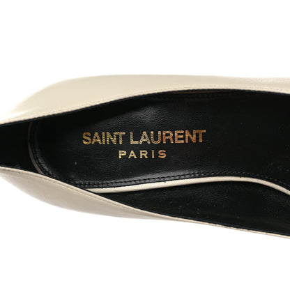 Saint Laurent Calfskin Bow Anais Pumps 35 White 7 of 11