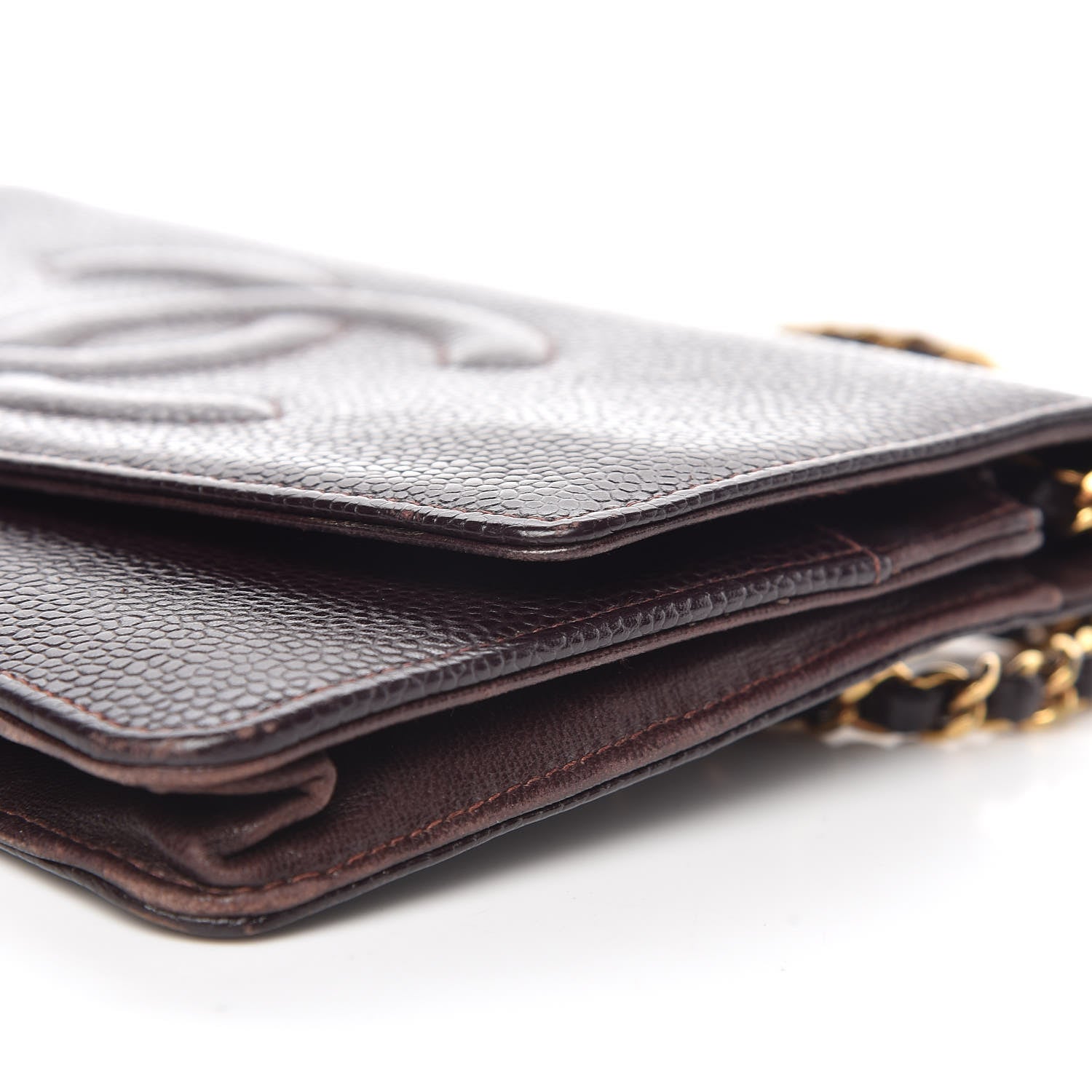 Chanel Caviar Timeless CC Wallet On Chain WOC Burgundy 14 of 14