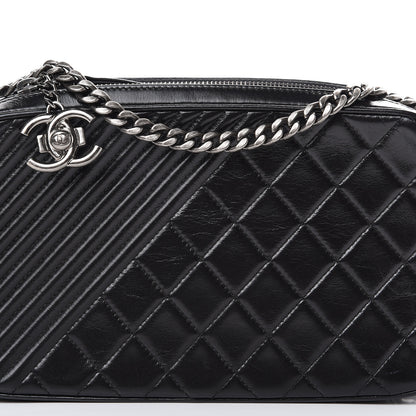 Chanel Lambskin Large Coco Boy Camera Case Black 8 of 10