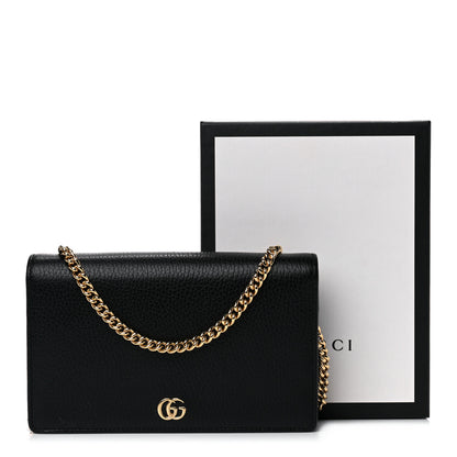 Gucci Calfskin Mini GG Marmont Chain Wallet Black 12 of 12